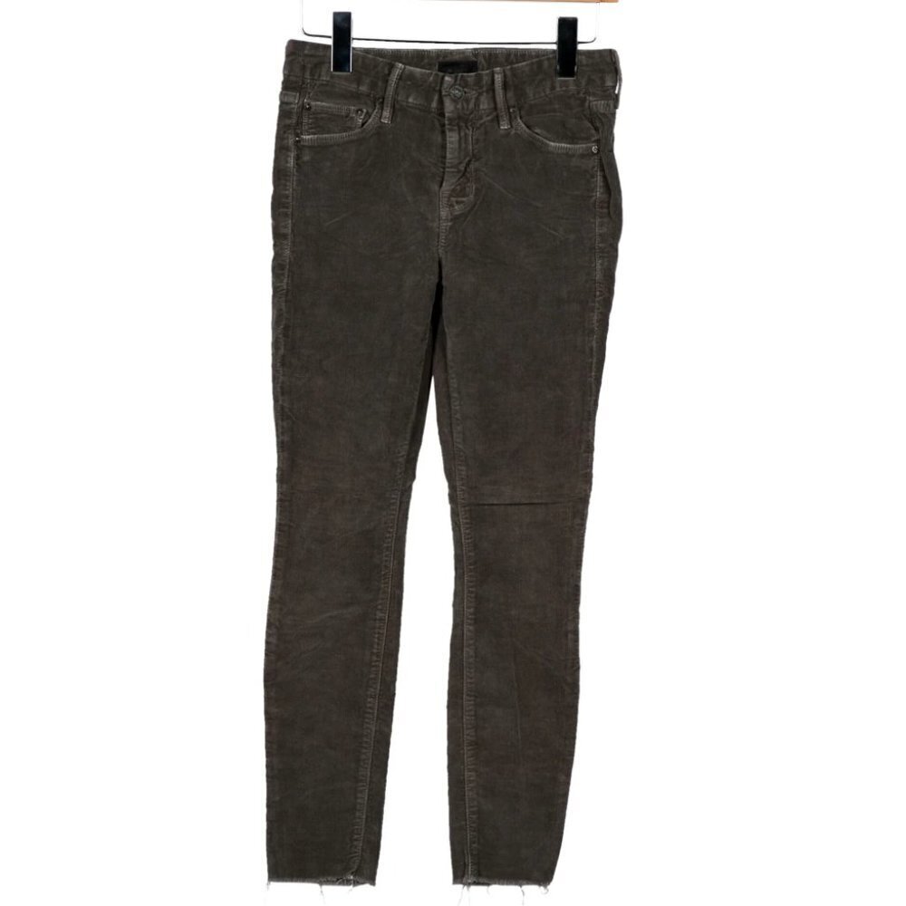 Mother‎ the looker ankle fray charcoal jeans Size: XS | US 25